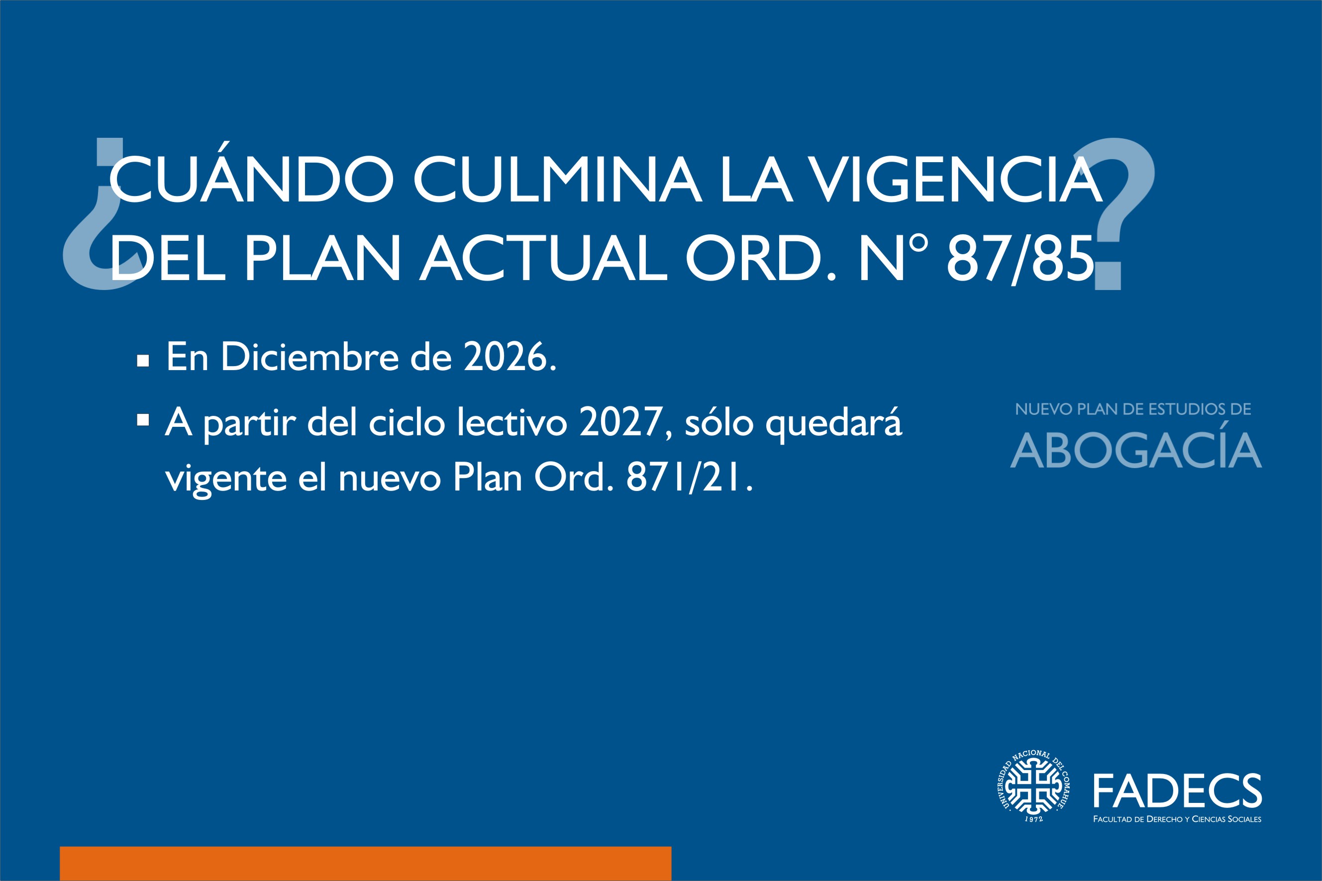 NUEVO PLAN DE ESTUDIOS DE ABOGACÍA